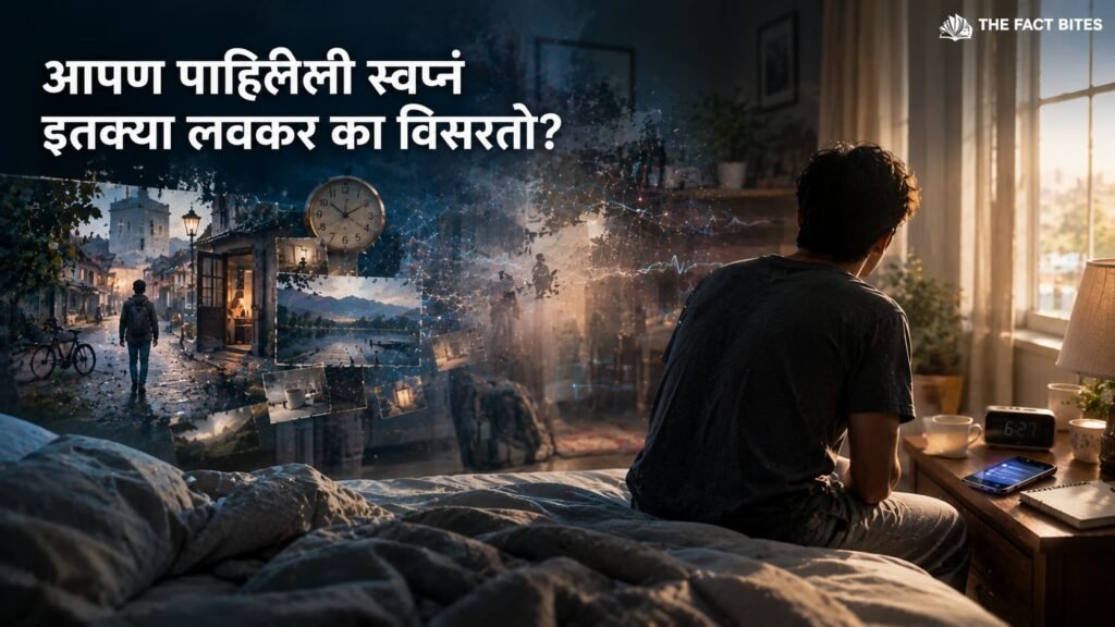 आपण पाहिलेली स्वप्नं इतक्या लवकर का विसरतो हे दाखवणारी Dream Memory आणि Brain ची वैज्ञानिक प्रतिमा