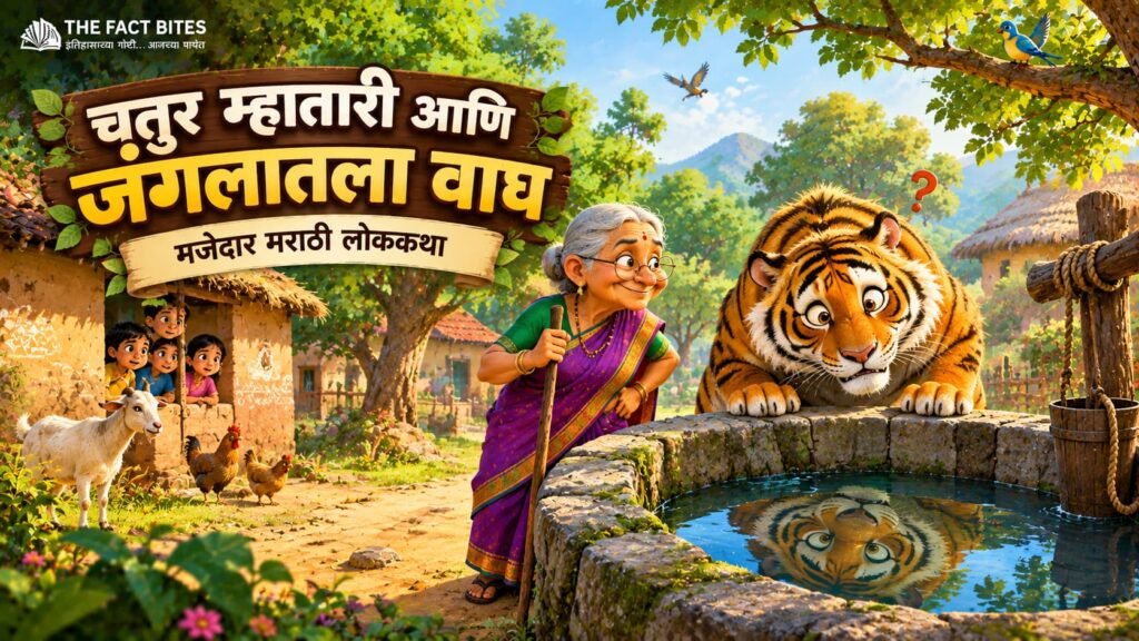 चतुर म्हातारी आणि वाघाची मजेदार मराठी लोककथा