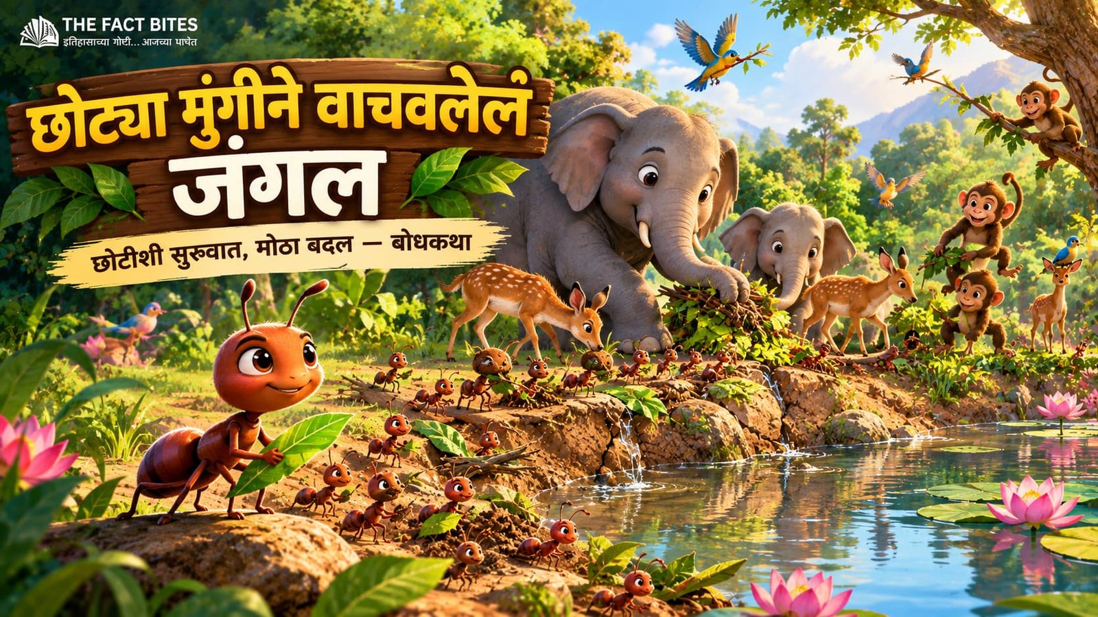 छोट्या मुंगीने जंगल वाचवल्याची मराठी बोधकथा