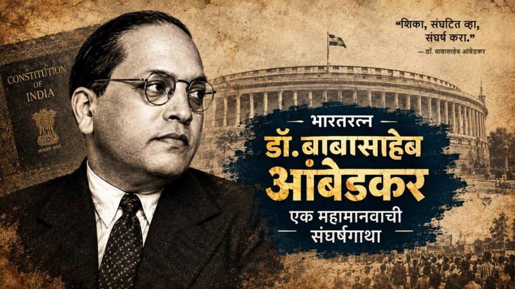 डॉ. बाबासाहेब आंबेडकर यांचा ऐतिहासिक फोटो आणि त्यांच्या जीवनप्रवासाची झलक