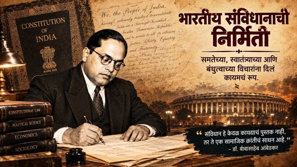 भारतीय संविधानाच्या निर्मितीशी संबंधित डॉ. बाबासाहेब आंबेडकरांचा ऐतिहासिक फोटो