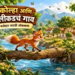 हुशार कोल्हा आणि नदीपलीकडच्या गावाची मराठी लोककथा