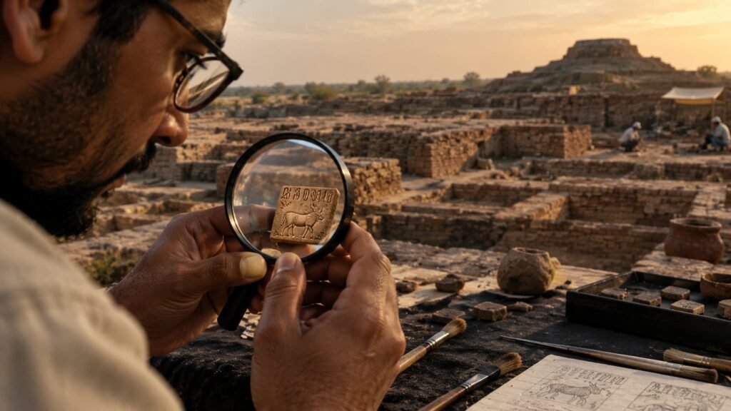 प्राचीन Indus Script मधील रहस्यमय चिन्ह असलेला पुरातत्त्वीय शिक्का. Top 5 Unsolved Historical Mysteries