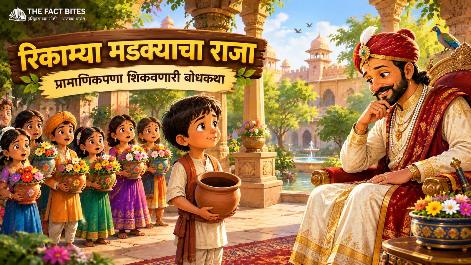 रिकाम्या मडक्याच्या राजाची प्रामाणिकपणाची मराठी बोधकथा
