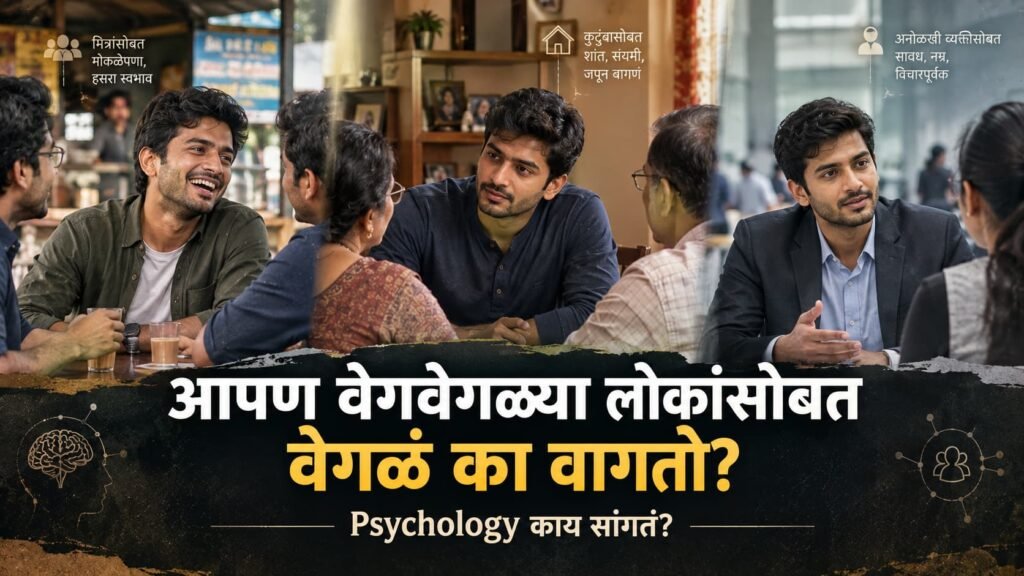 वेगवेगळ्या लोकांसोबत माणूस वेगळं का वागतो हे दाखवणारे मानसशास्त्रीय चित्र